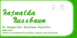 hajnalka nussbaum business card
